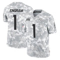 D.Broncos #1 Evan Engram Player Arctic Camo Salute To Service Limited Ddoa Stitched Jerseys