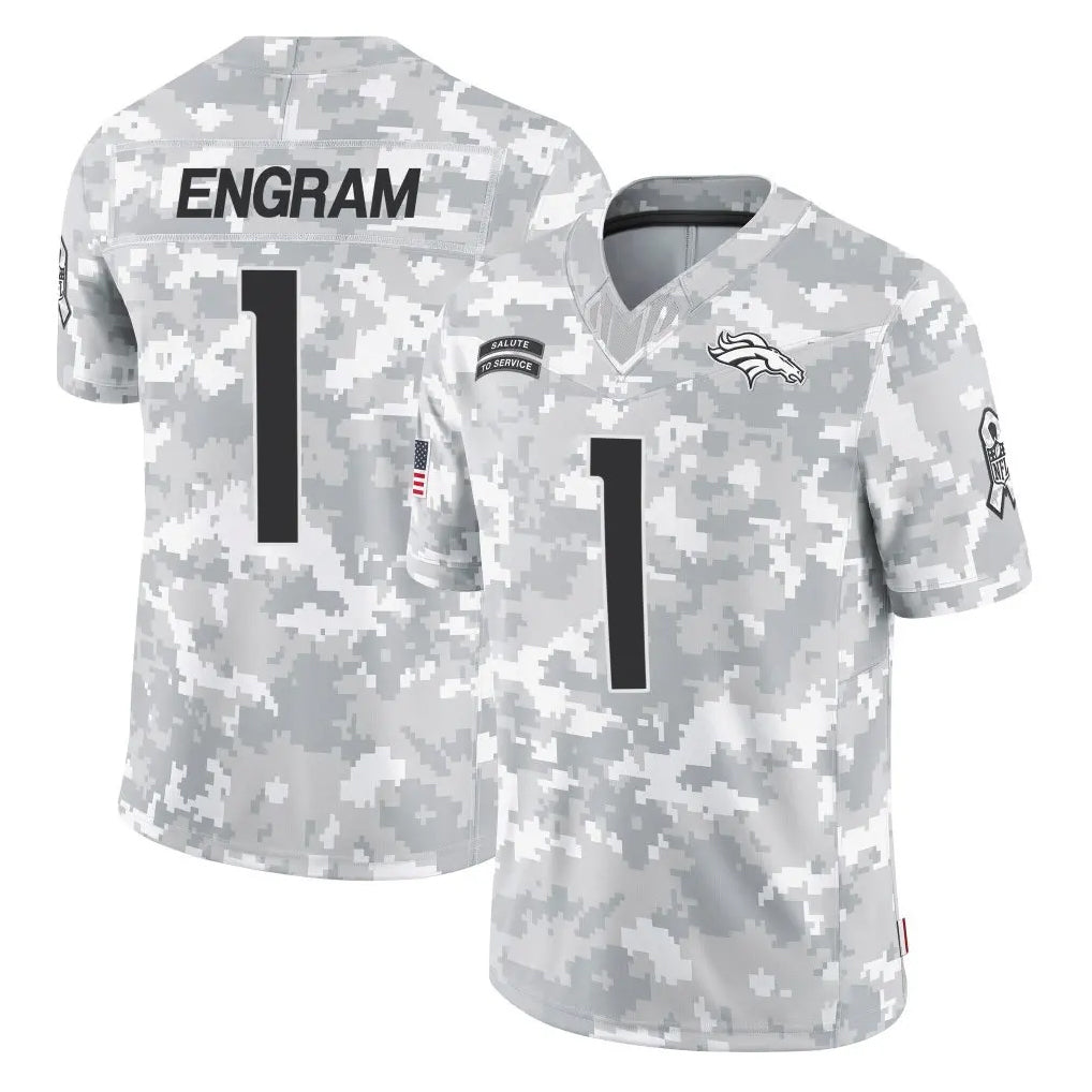 D.Broncos #1 Evan Engram Player Arctic Camo Salute To Service Limited Ddoa Stitched Jerseys