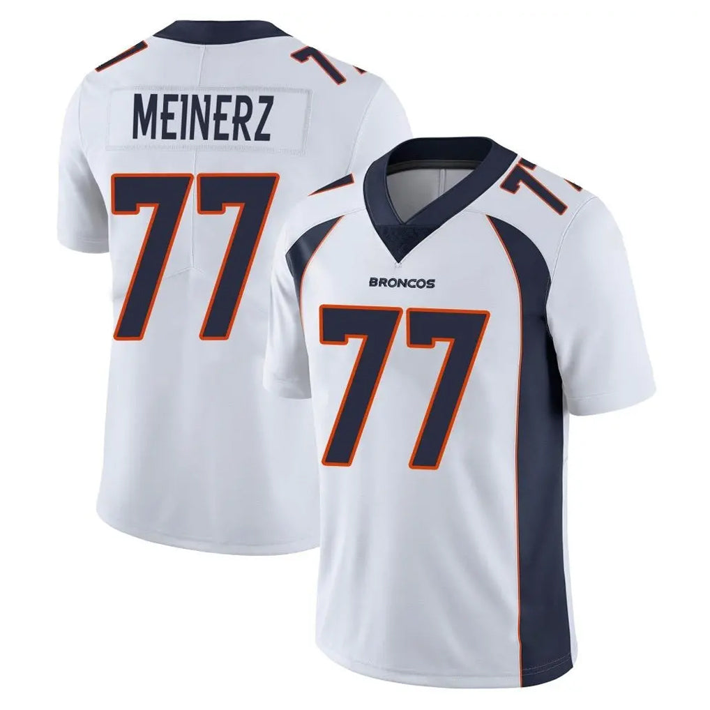 D.Broncos #77 Quinn Meinerz Player White Vapor Untouchable Limited Home Game Ddoa Stitched Jerseys