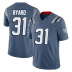 NE.Patriots #31 Kevin Byard Player Blue Limited Rivalries Collection Home Game Ddoa Stitched Jerseys
