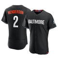 B.Orioles #2 Gunnar Henderson Player Black City Connect Limited Elite Home Game Ddoa Stitched Jerseys