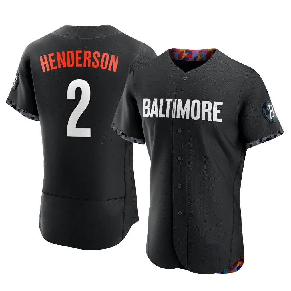 B.Orioles #2 Gunnar Henderson Player Black City Connect Limited Elite Home Game Ddoa Stitched Jerseys