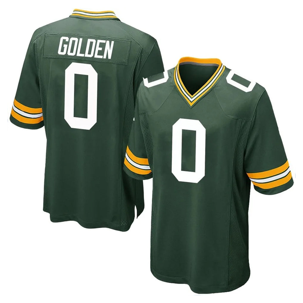 GB.Packers #0 Matthew Golden Player Green Home Game Ddoa Stitched Jerseys