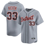 D.Tigers #33 Colt Keith Player Gray Home Limited Ddoa Stitched Jerseys