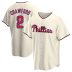 P.Phillies #2 Justin Crawford Player Cream Game Ddoa Stitched Jerseys
