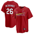 St. Louis Cardinals #26 JJ Wetherholt Player Red Home Game Ddoa Stitched Jerseys