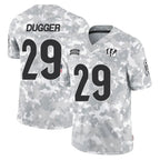C.Bengals #29 Kyle Dugger Player Arctic Camo Salute to Service Limited Ddoa Stitched Jerseys