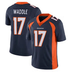D.Broncos #17 Jaylen Waddle Player Navy Vapor Untouchable Limited Game Ddoa Stitched Jerseys