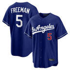 LA.Dodgers #5 Freddie Freeman Player Royal Game Home Ddoa Stitched Jerseys