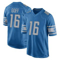 D.Lions #16 Jared Goff Player Blue Home Game Ddoa Stitched Jerseys