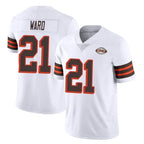 C.Browns #21 Denzel Ward Player White Limited  Vapor 1946 Collection Alternate Game Ddoa Stitched Jerseys
