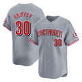 C.Reds #30 Ken Griffey Player Gray Home Limited Ddoa Stitched Jerseys
