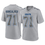 IN.Colts #71 Matt Goncalves Player Gray Atmosphere Fashion Home Game Ddoa Stitched Jerseys