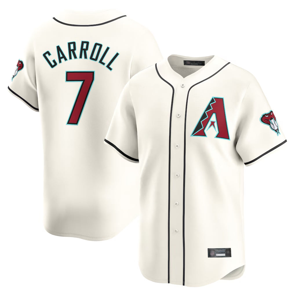 A.Diamondbacks #7 Corbin Carroll Player Cream Limited Home Game Ddoa Stitched Jerseys