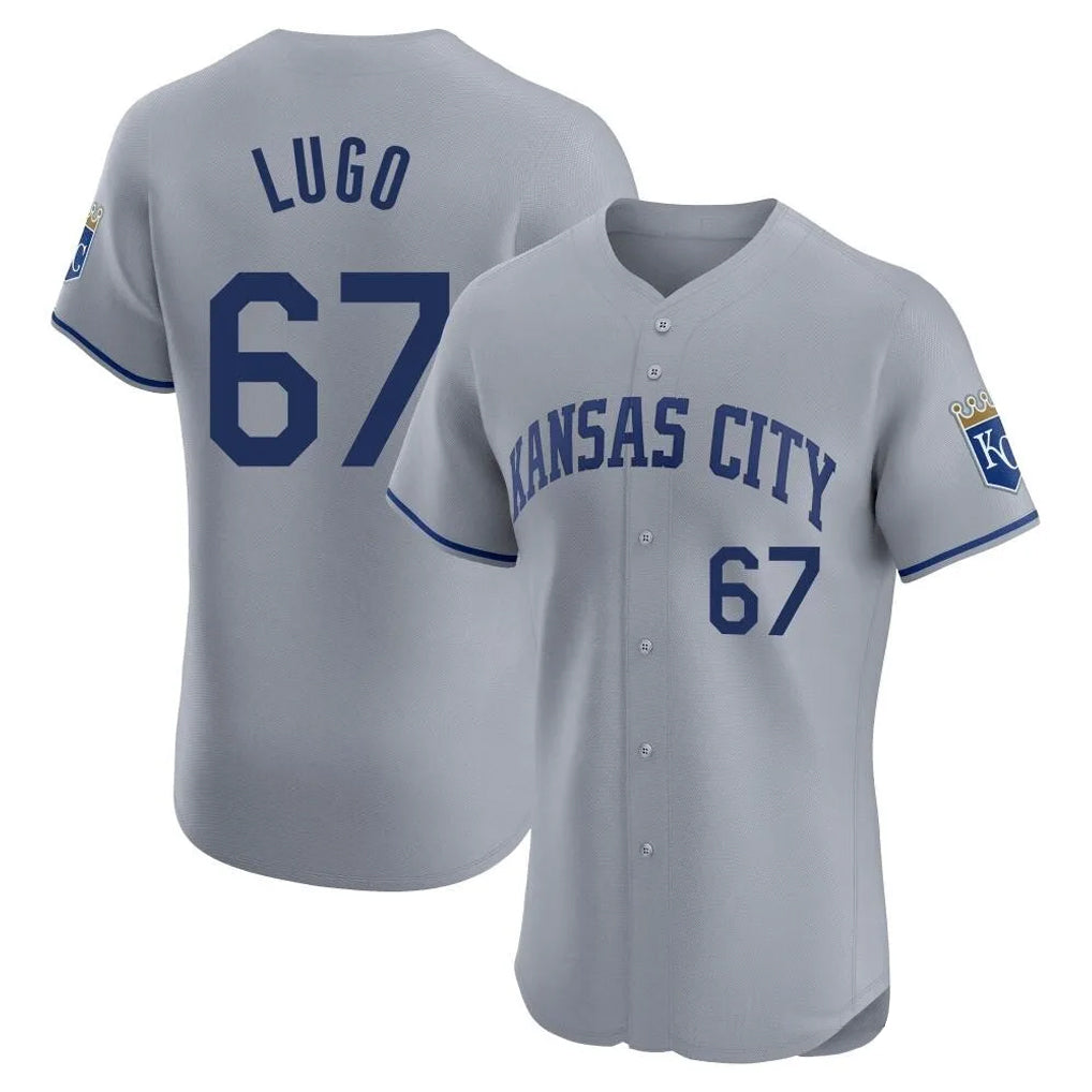 KC.Royals #67 Seth Lugo Player Gray Limited Elite Home Ddoa Stitched Jerseys