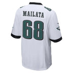 P.Eagles #68 Jordan Mailata Player White Home Game Ddoa Stitched Jerseys