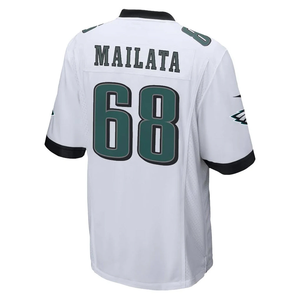 P.Eagles #68 Jordan Mailata Player White Home Game Ddoa Stitched Jerseys