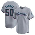 M.Marlins #50 Agustin Ramirez Player Gray Home Limited Ddoa Stitched Jerseys