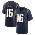 LA.Chargers #16 J.K. Scott Player Navy Home Game Ddoa Stitched Jerseys