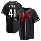 M.Twins #41 Joe Ryan Player Black Fashion Out Home Limited Ddoa Stitched Jerseys