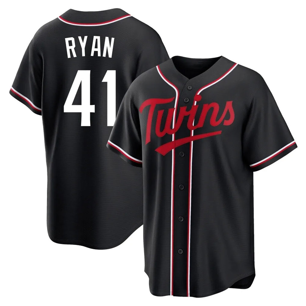 M.Twins #41 Joe Ryan Player Black Fashion Out Home Limited Ddoa Stitched Jerseys