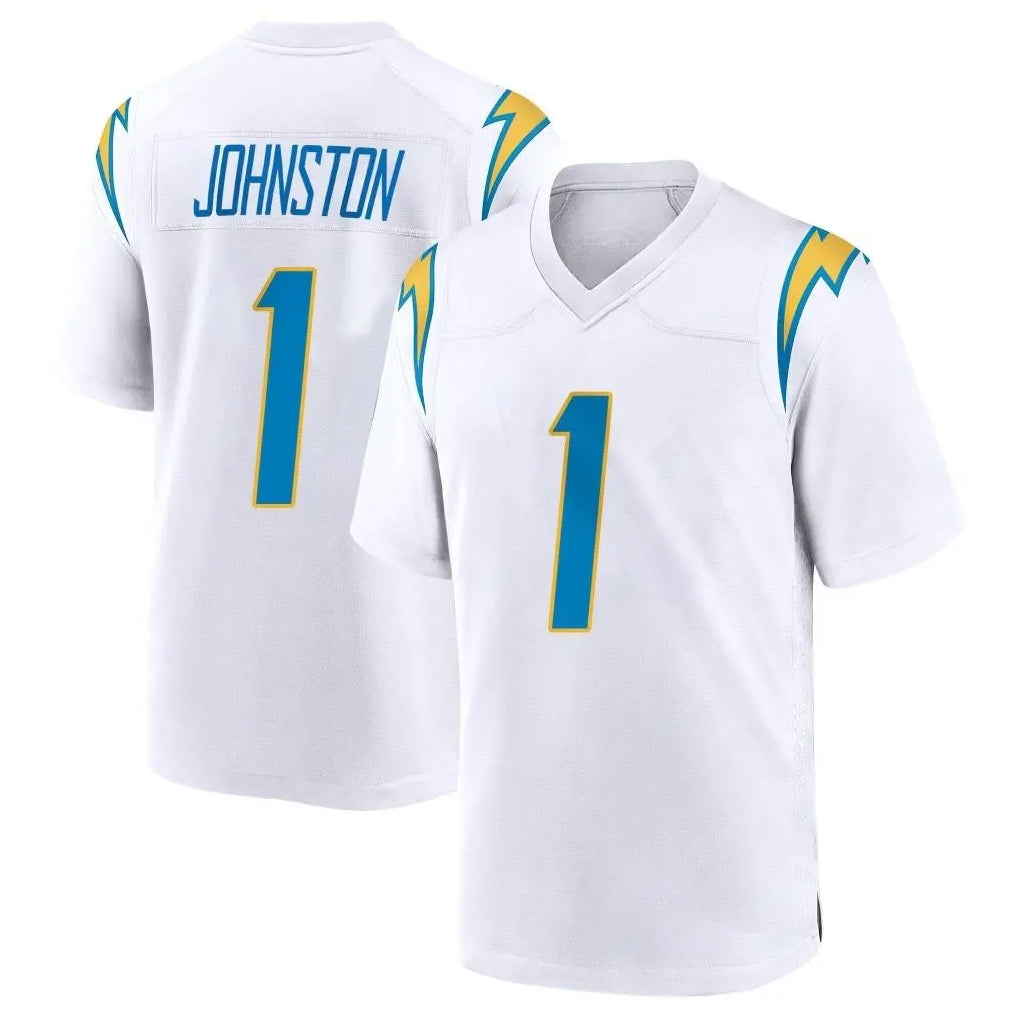 LA.Chargers #1 Quentin Johnston Player White Home Game Ddoa Stitched Jerseys