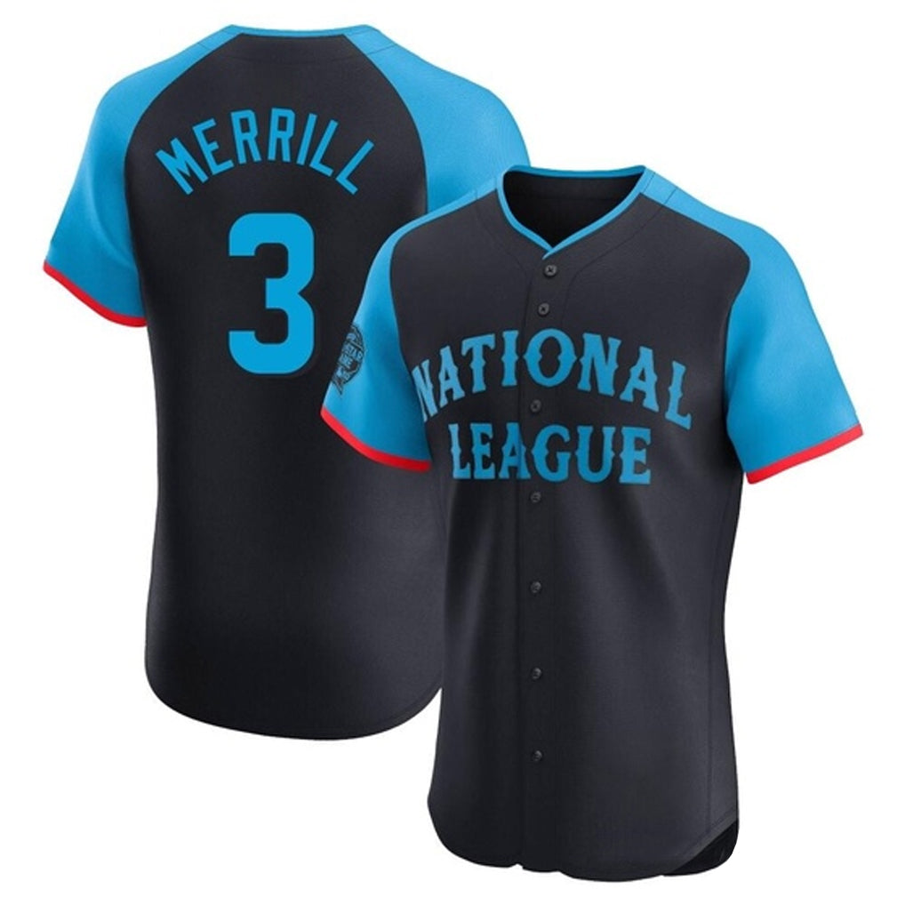 S.Diego Padres #3 Jackson Merrill Player National League Navy All-Star Game Limited Elite Ddoa Stitched Jerseys