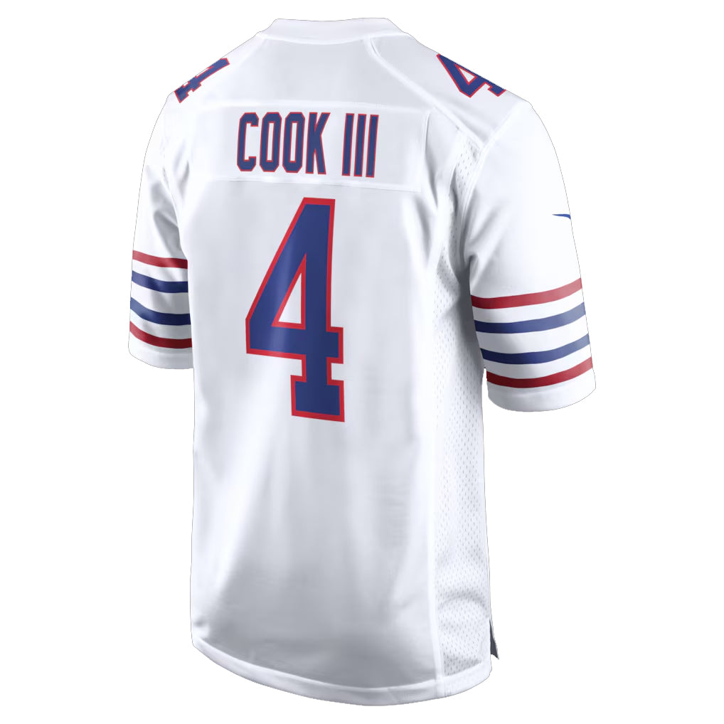 B.Bills #4 James Cook III Player White Alternate Game Ddoa Stitched Jerseys