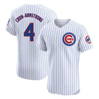 C.Cubs #4 Pete Crow-Armstrong Player White Limited Elite Home Game Ddoa Stitched Jerseys