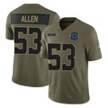 IN.Colts #53 CJ Allen Player Olive 2025 Salute To Service Limited Game Ddoa Stitched Jerseys