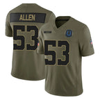 IN.Colts #53 CJ Allen Player Olive 2025 Salute To Service Limited Game Ddoa Stitched Jerseys