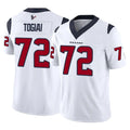 H.Texans #72 Tommy Togiai Player White Limited Vapor F.U.S.E. Home Game Ddoa Stitched Jerseys