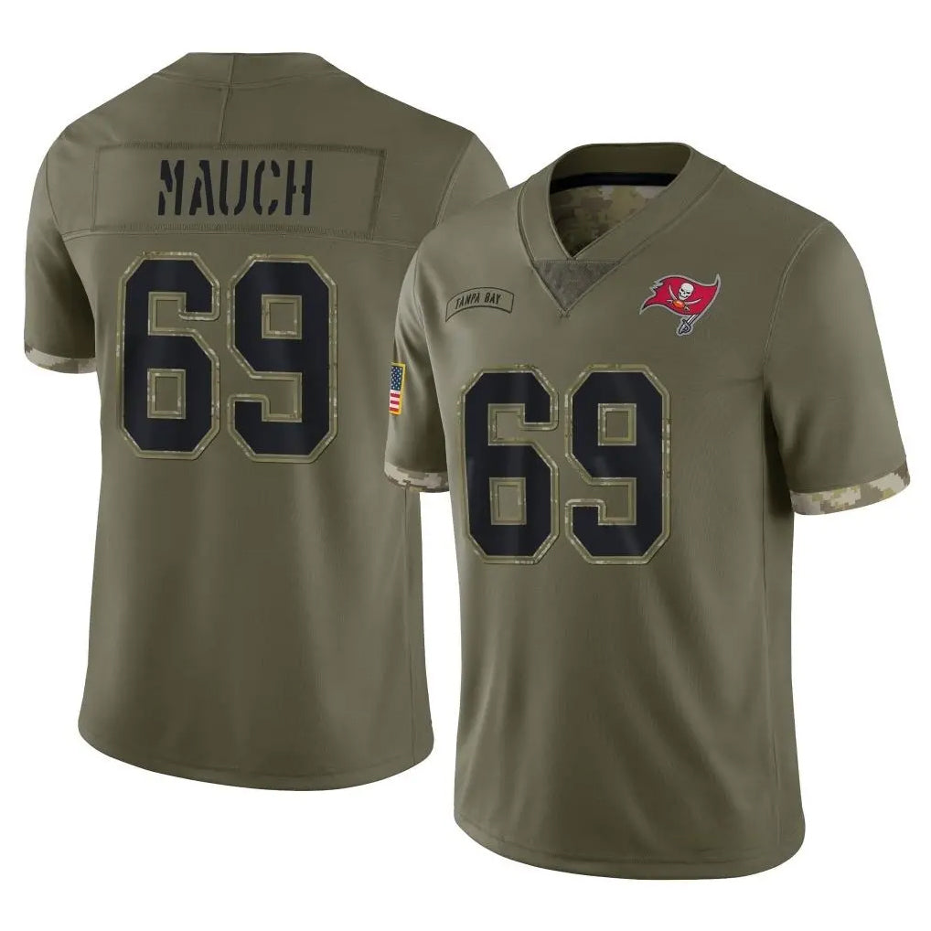 TB.Buccaneers #69 Cody Mauch Player Olive Limited Salute To Service Home Game Ddoa Stitched Jerseys