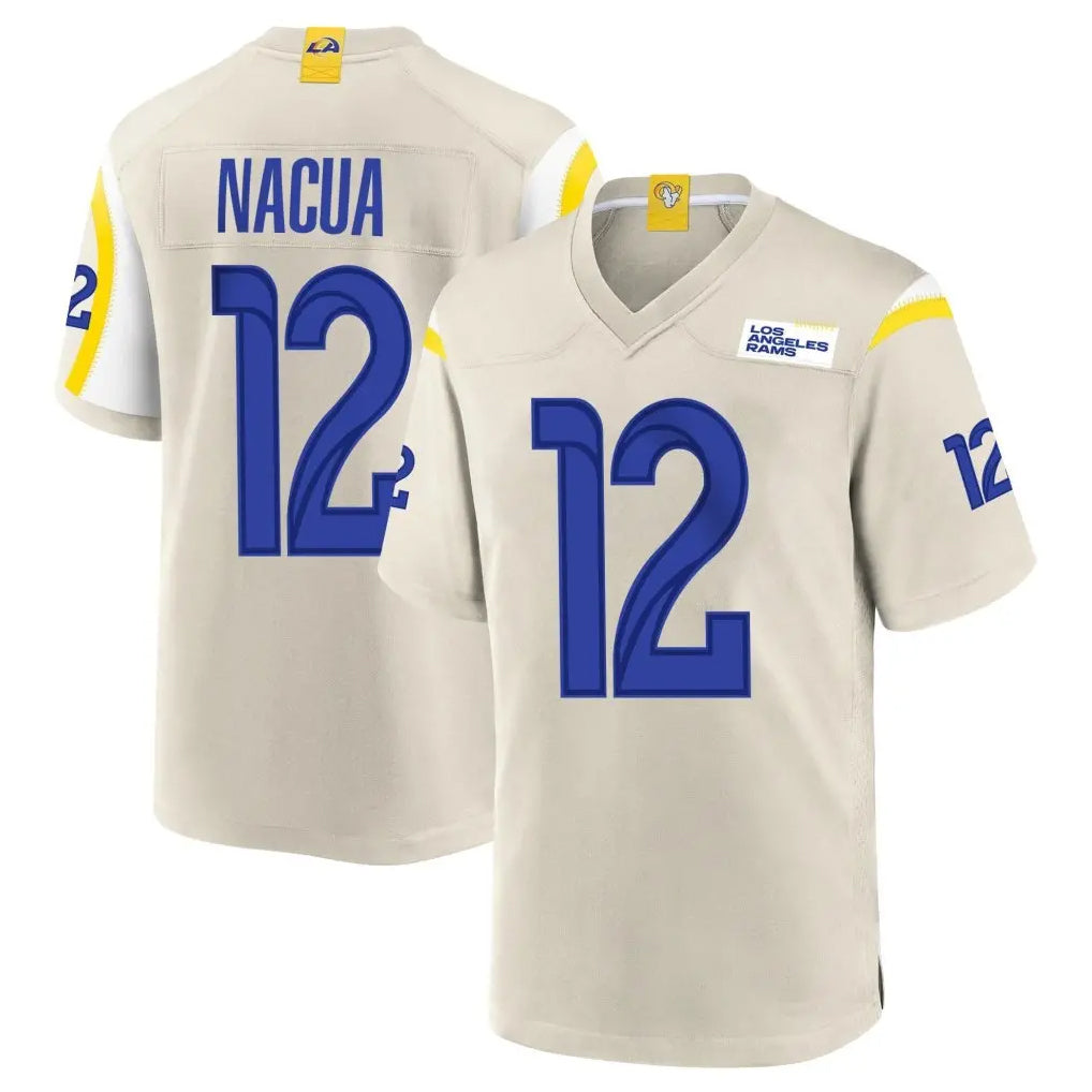 LA.Rams #12 Puka Nacua Player Bone Home Game Ddoa Stitched Jerseys