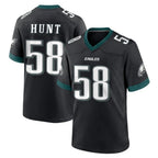 P.Eagles #58 Jalyx Hunt Player Black Game Home Ddoa Stitched Jerseys