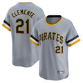 P.Pirates #21 Roberto Clemente Player Gray Throwback Cooperstown Collection Limited T-shirt Ddoa Stitched Jerseys