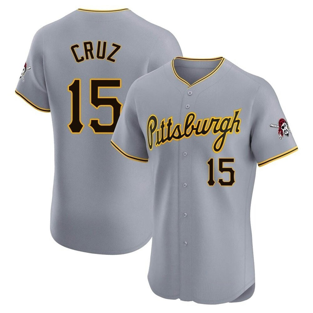 P.Pirates #15 Oneil Cruz Player Gray Road Home Limited Elite Ddoa Stitched Jerseys