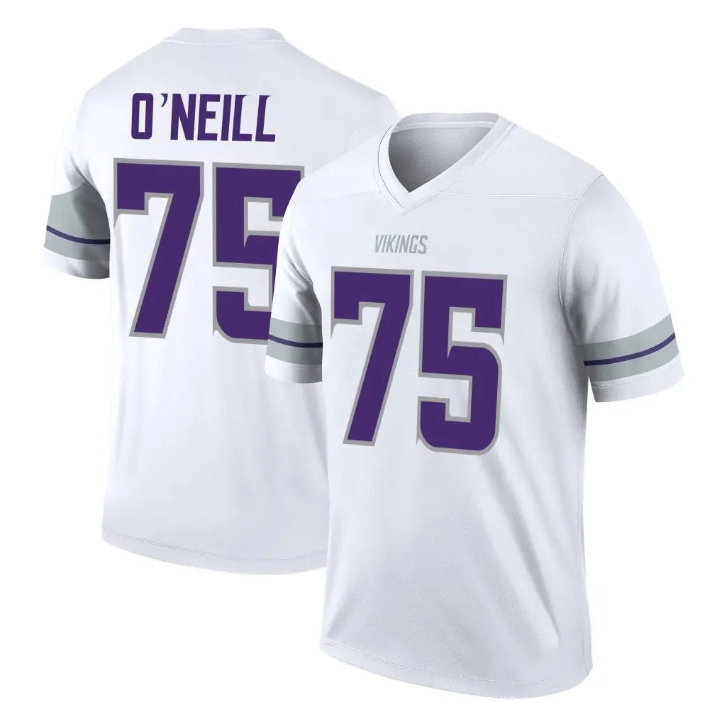 M.Vikings #75 Brian O'Neill Player White Alternate Legend Home Game Ddoa Stitched Jerseys