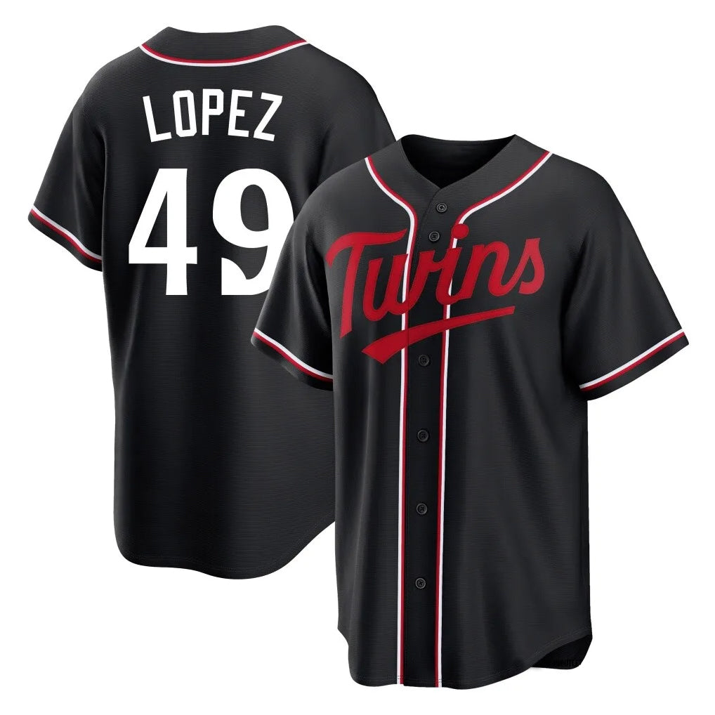 M.Twins #49 Pablo Lopez Player Black Fashion Out Home Limited Ddoa Stitched Jerseys