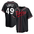 M.Twins #49 Pablo Lopez Player Black Fashion Out Home Limited Ddoa Stitched Jerseys