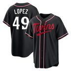 M.Twins #49 Pablo Lopez Player Black Fashion Out Home Limited Ddoa Stitched Jerseys