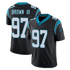 C.Panthers #97 Bobby Brown III Player Black Vapor Untouchable Limited Game Ddoa Stitched Jerseys