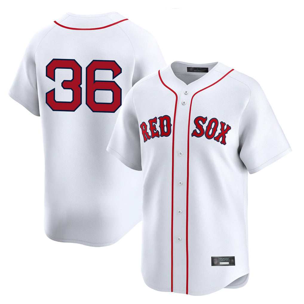 B.Red Sox #36 Triston Casas Player White Limited Home Game Ddoa Stitched Jerseys