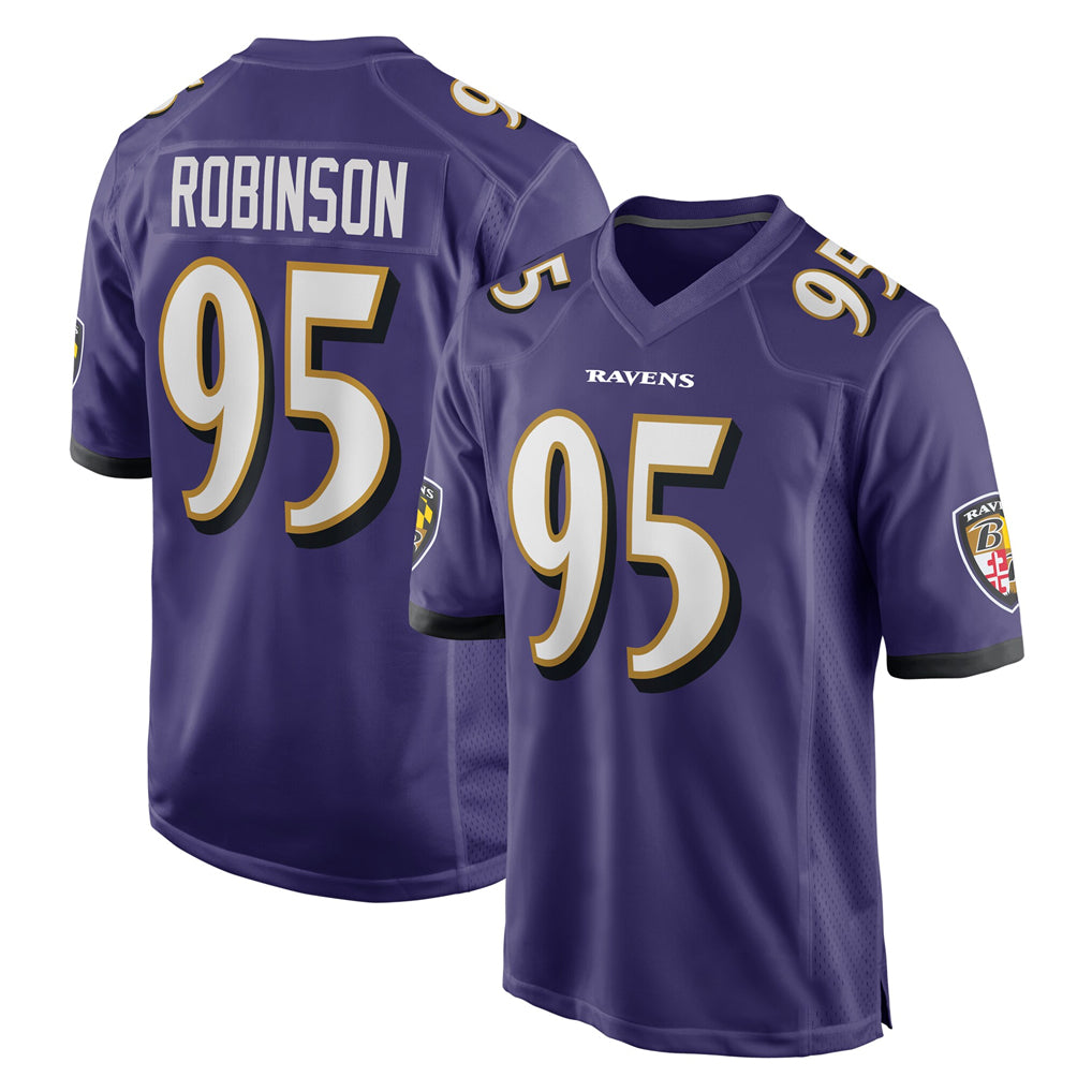 B.Ravens #95 Tavius Robinson Player Purple Home Game Ddoa Stitched Jerseys