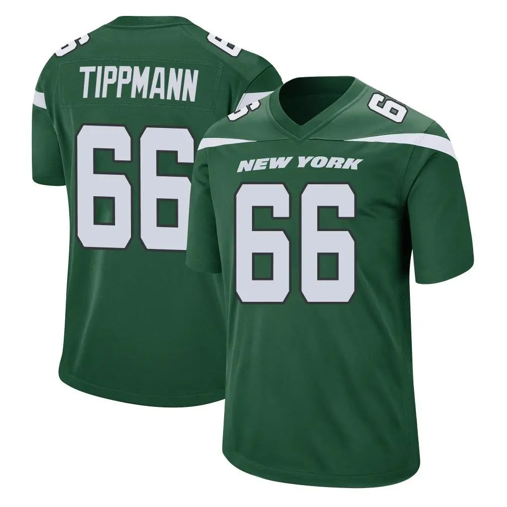 NY.Jets #66 Joe Tippmann Player Green Home Game Ddoa Stitched Jerseys