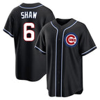 C.Cubs #6 Matt Shaw Player Black Fashion Out Game Ddoa Stitched Jerseys
