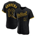Athletics #13 Luis Barrera Player Black Snake Skin City Limited Elite Home Game Ddoa Stitched Jerseys