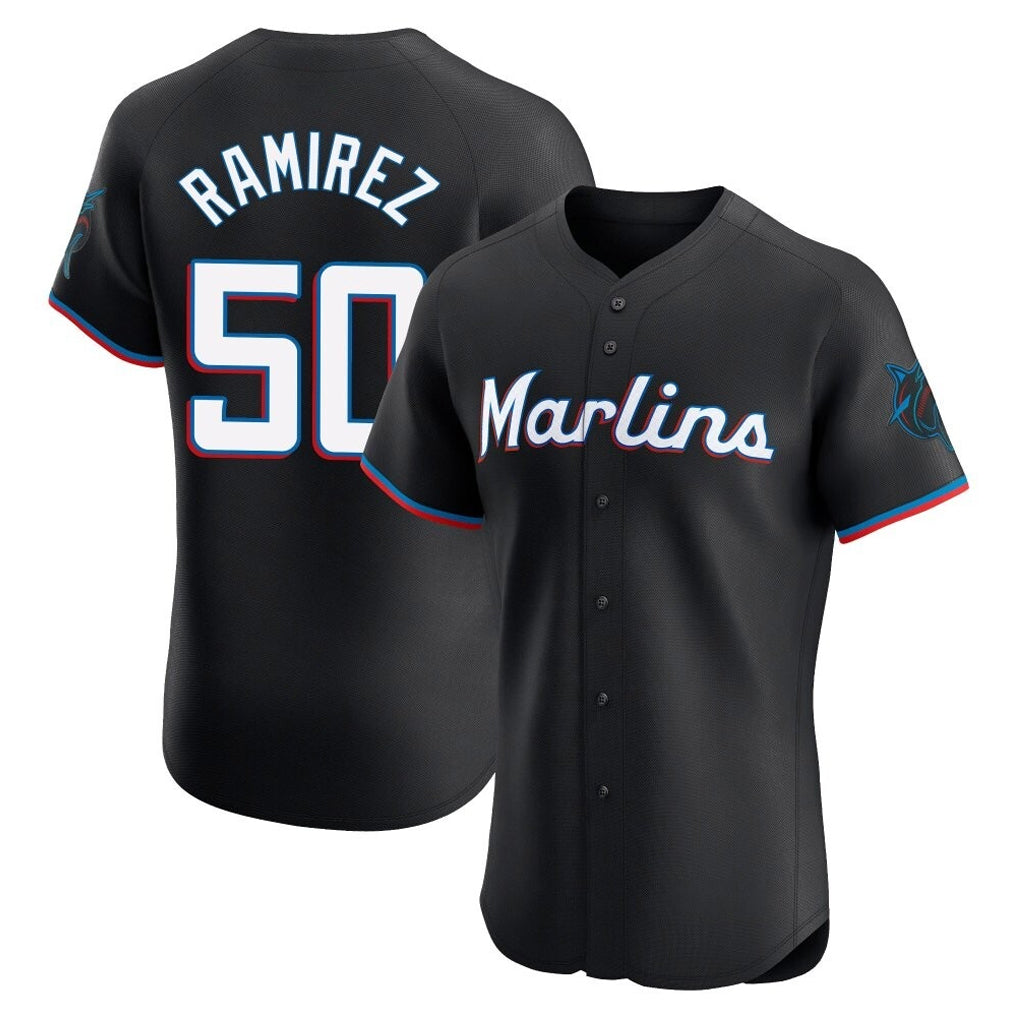 M.Marlins #50 Agustin Ramirez Player Black Vapor Home Limited Elite Ddoa Stitched Jerseys