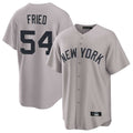 NY.Yankees #54 Max Fried Player Gray Game Home Ddoa Stitched Jerseys