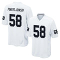 LV.Raiders #58 Jackson Powers-Johnson Player White Home Game Ddoa Stitched Jerseys